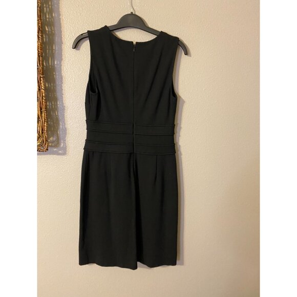 Diane Von Furstenburg Dress Black 6 Career Church Stretch Sheath - Picture 4 of 5